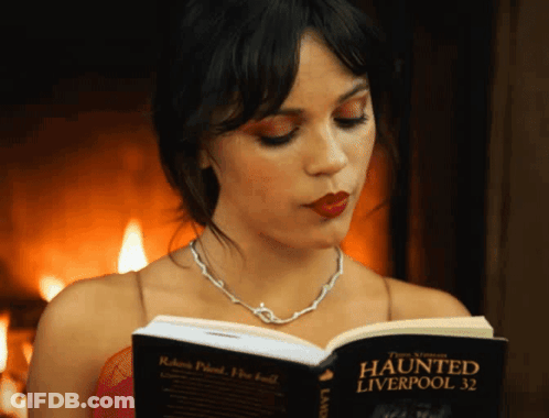 Woman Reading Haunted Liverpool 32 GIF