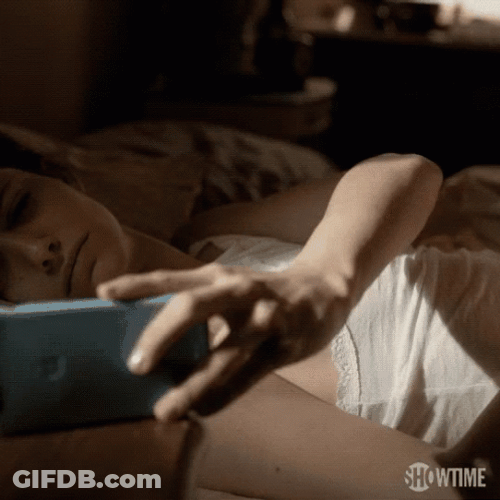 Woman Reading Text Message Getting Up Shocked GIF
