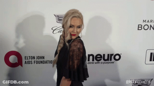 Woman Red Carpet Elton John AIDS Foundation Neuro Drink GIF