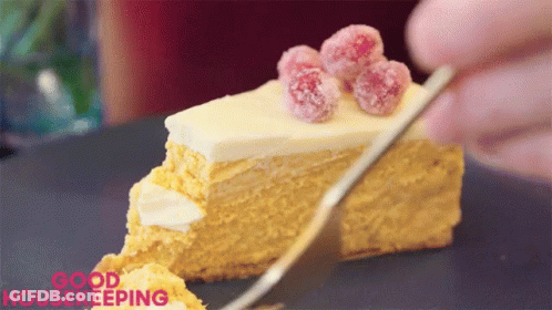 Woman Red Dress Holding Microphone You Get Cheesecake GIF