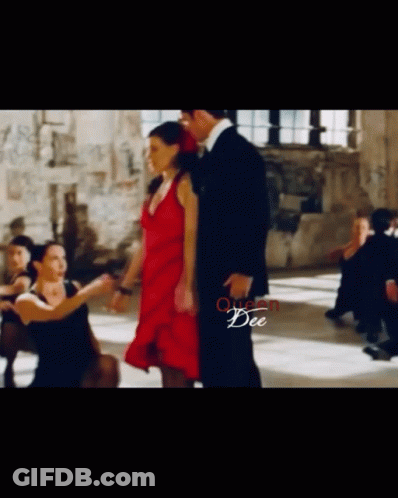 Woman Red Dress Man Black Suit Dancing Queen Dee GIF