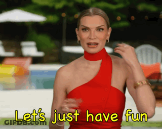 Woman Red Dress Wine Let's Just Have Fun GIF