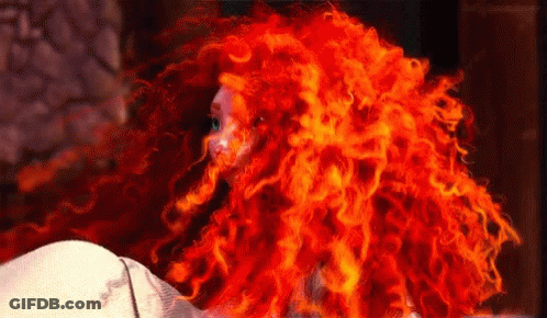 Woman Red Hair Looks Like Fire GIF