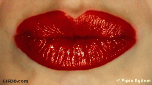 Woman Red Lips Saying Vipin Ayilam GIF