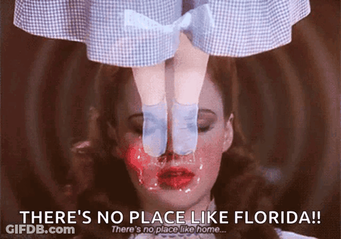 Woman Red Lips There's No Place Like Florida GIF