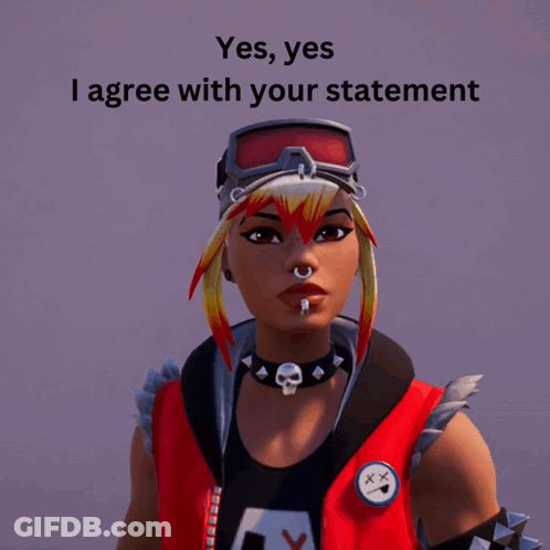 Woman Red Vest Goggles Yes Yes I Agree GIF