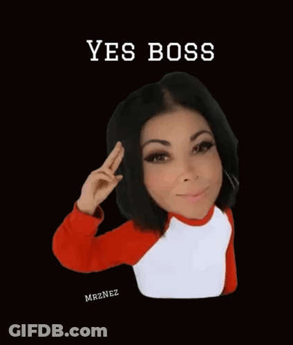 Woman Red White Peace Sign Yes Boss GIF