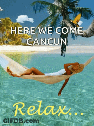 Woman Relaxing In Hammock On Beach GIF