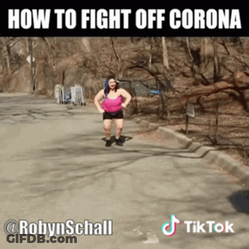 Woman Running Down Road How To Fight Off Corona GIF