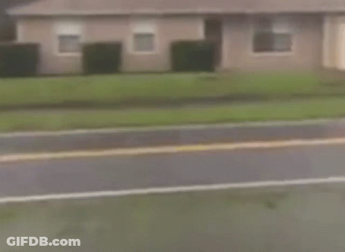 Woman Running Down Street With American Flag GIF