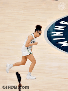 Woman Running On Basketball Court Minnesota GIF