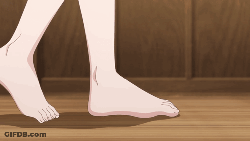 Woman's Bare Feet Close Up GIF