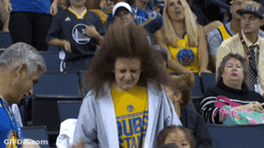 Woman's Crazy Hair Feeling Alive GIF