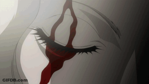 Woman's Eye Bleeding GIF