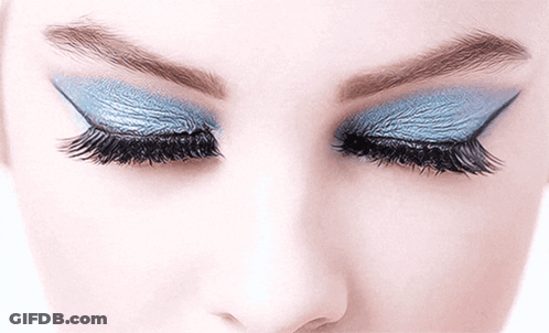 Woman's Eye With Blue Eyeshadow GIF