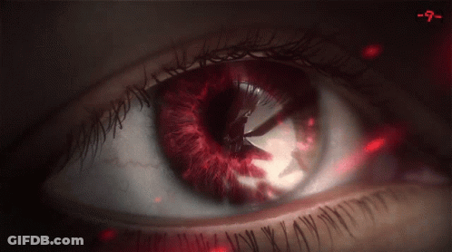 Woman's Eye With Number 7 GIF