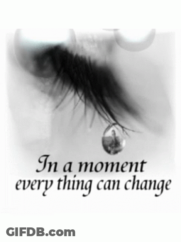 Woman's Eye With Tear GIF