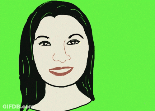 Woman's Face And Number 8 GIF