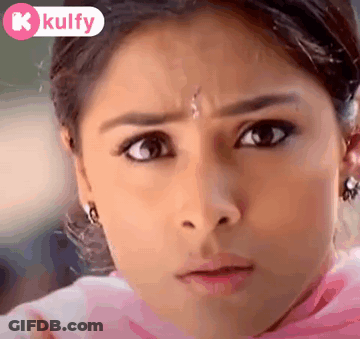 Woman's Face Close Up With K Kulfy Logo GIF