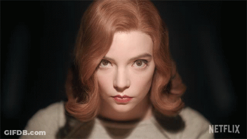 Woman's Face Close Up With Netflix Logo GIF