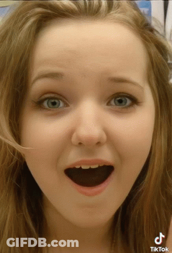 Woman's Face Close Up With TikTok Logo GIF