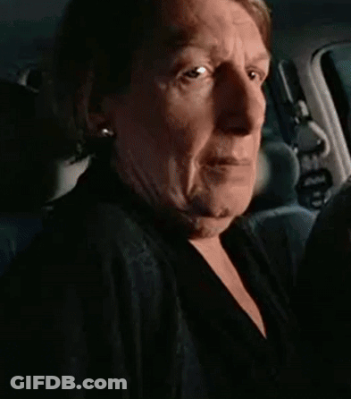 Woman's Face In Car With Jeep GIF