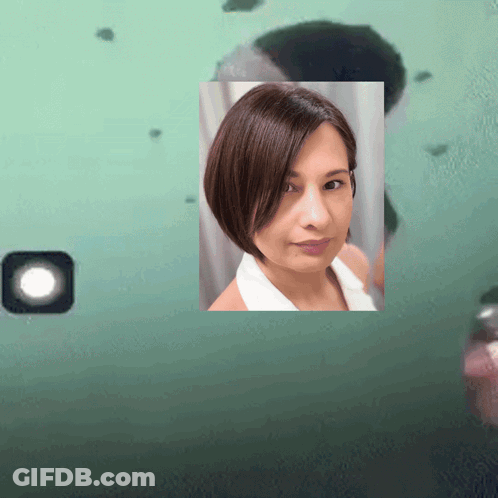Woman's Face In Square GIF