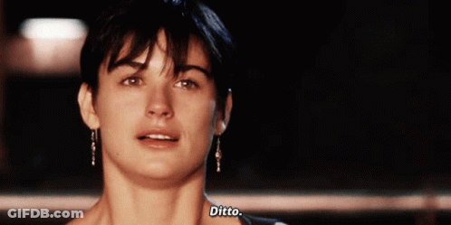 Woman's Face Saying Ditto GIF