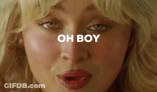 Woman's Face Saying Oh Boy GIF