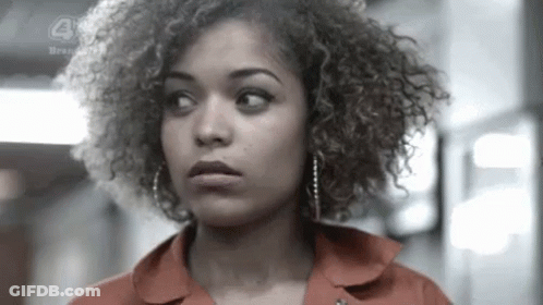 Woman's Face With 4 Brand Logo GIF