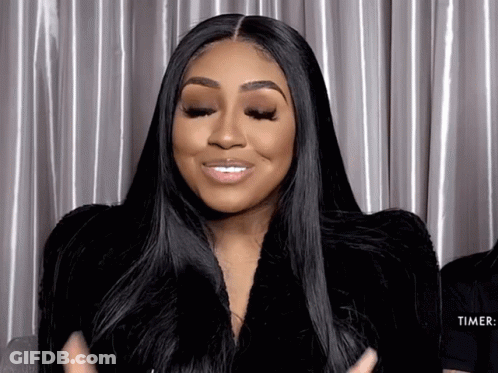Woman's Face With Black Eye Shadow GIF