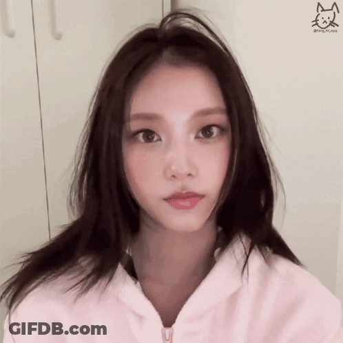 Woman's Face With Cat GIF