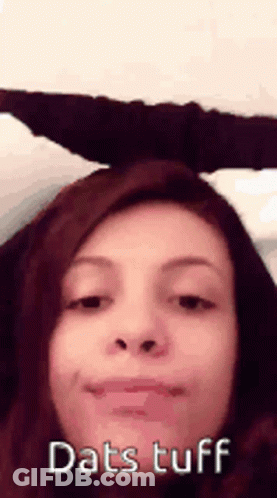 Woman's Face With Dats Tuff GIF