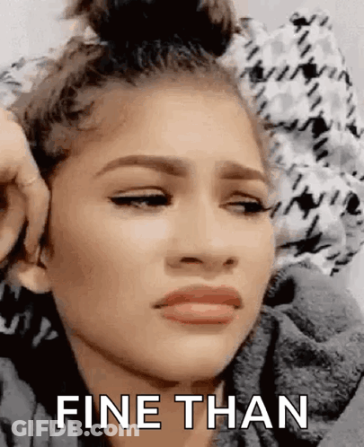 Woman's Face With Fine Than GIF