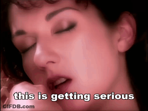 Woman's Face With Getting Serious GIF