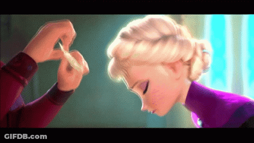 Woman's Face With Hair Held GIF