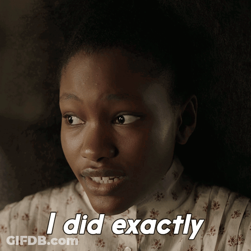Woman's Face With I Did Exactly Below Her GIF
