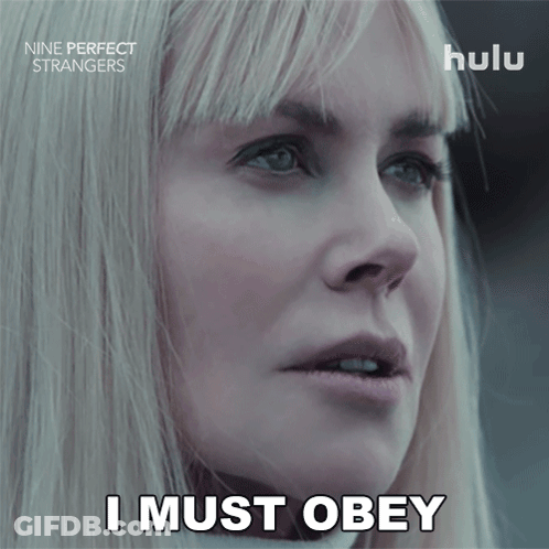 Woman's Face With I Must Obey GIF