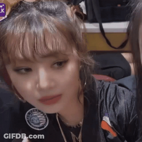 Woman's Face With Letter K GIF