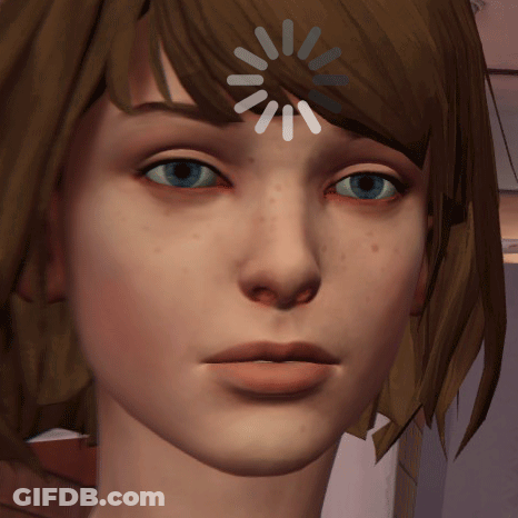 Woman's Face With Loading Circle GIF