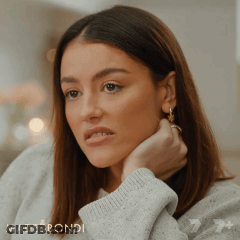 Woman's Face With Made In Bondi GIF