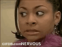 Woman's Face With Nervous GIF
