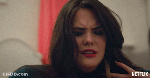 Woman's Face With Netflix GIF