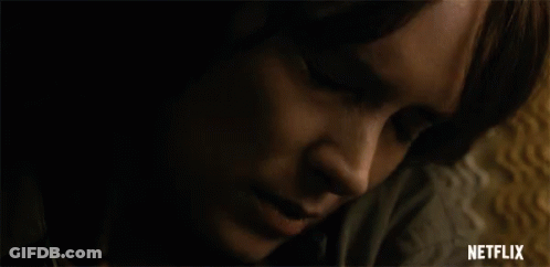 Woman's Face With Netflix Text GIF