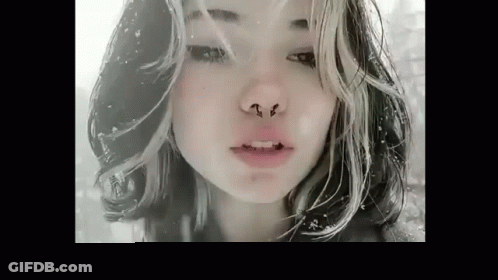 Woman's Face With Nose Ring And Piercing GIF