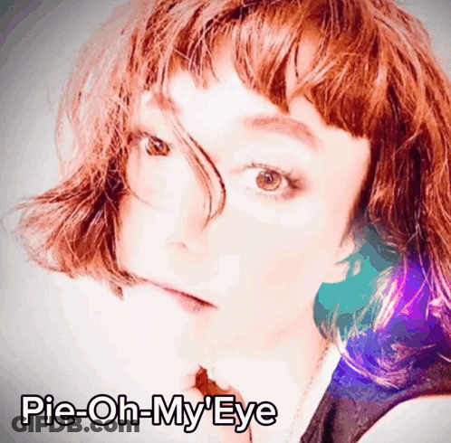 Woman's Face With Pie-Oh-My-Eye GIF