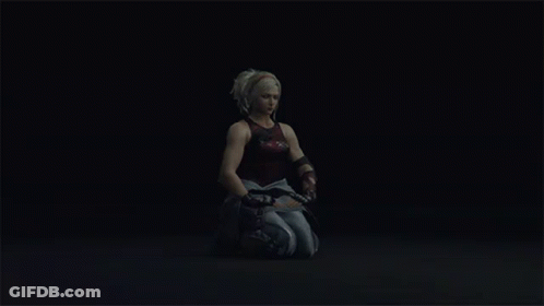 Woman's Face With Red Headband GIF