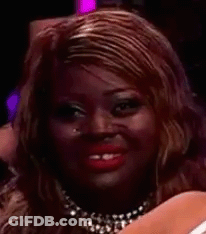 Woman's Face With Red Lipstick And Necklace GIF
