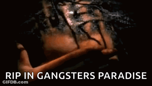 Woman's Face With Rip In Gangsters Paradise GIF