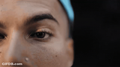Woman's Face With Tear On Nose GIF